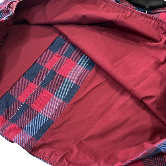 Con.Struct Plaid Lined Casual Button Up Shirt Red Blue Size Small NWOT - Picture 6 of 11